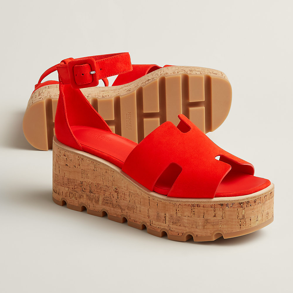 新作*HERMES*Luce 30 スエードレザー ストラップサンダル 厚底 Luce 30 sandal | Hermès USA